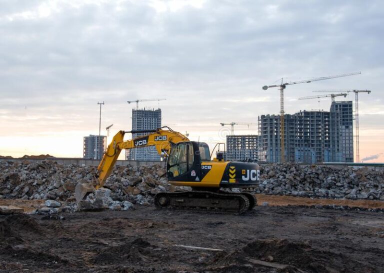 jcb on construction site in Birmingham