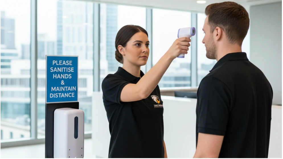 Facility management security guard during COVID-19 in Birmingham