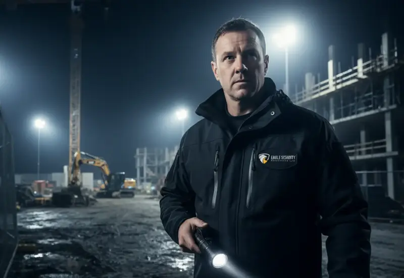 Construction site secured at night