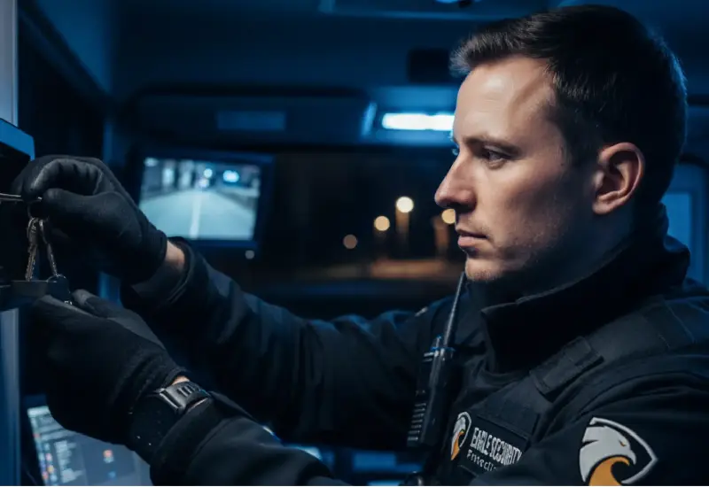 Secure key holding service box