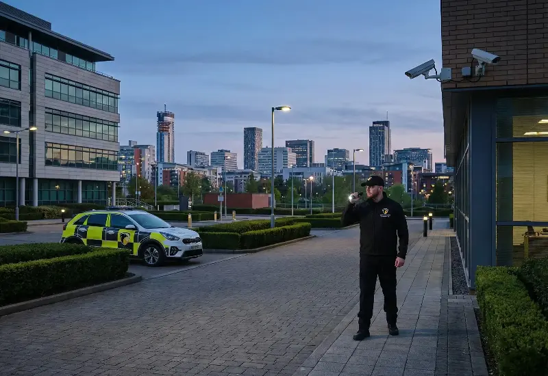 Construction worker looking at site