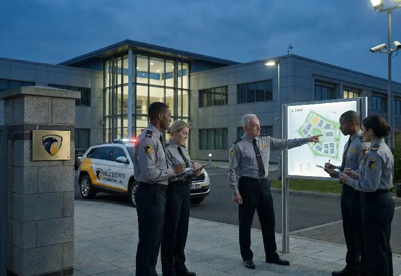 Guard on Radio at Night