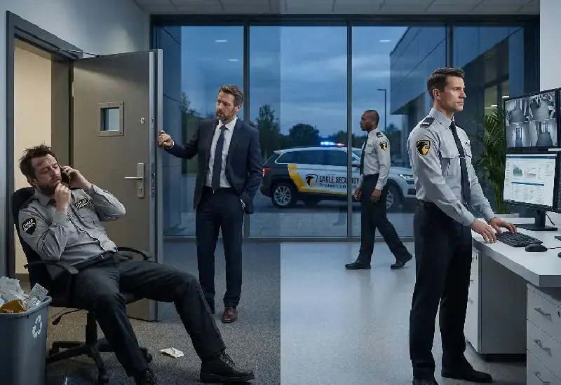 Security Guard Jackets Close Up