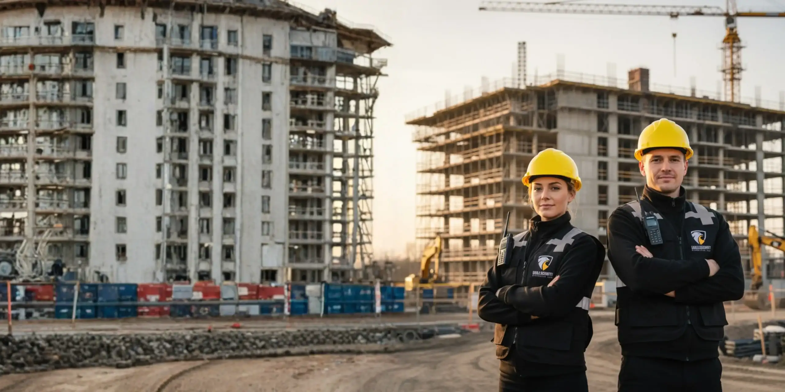 Security guards monitoring site