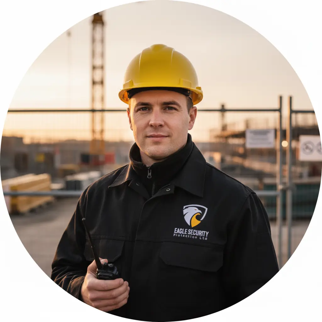 Construction site access control by security staff