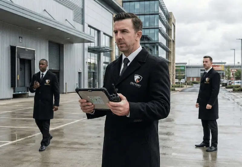 Construction worker looking at site