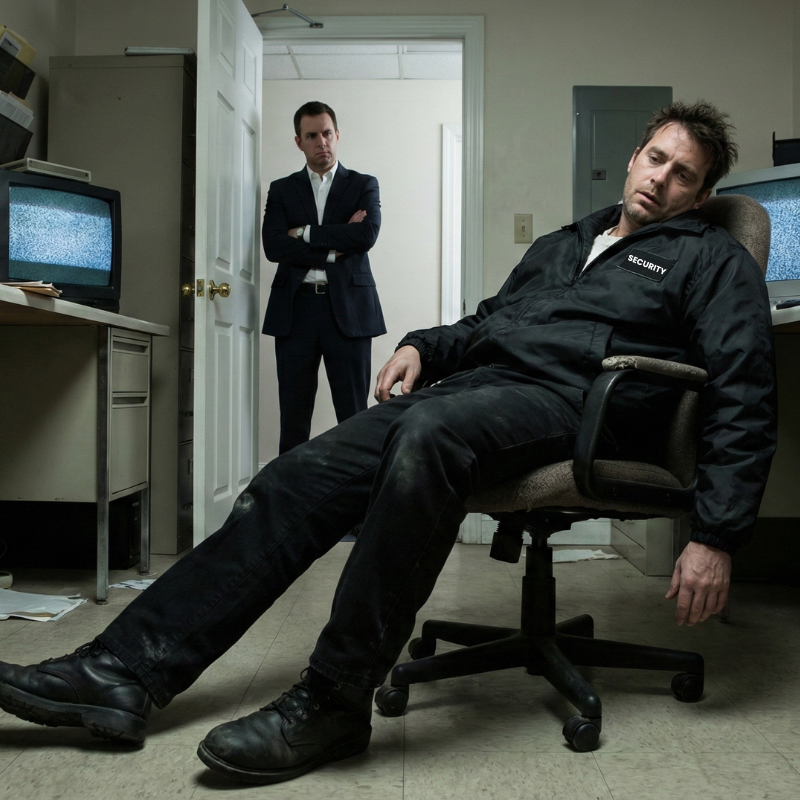 Security Guard Jackets Close Up