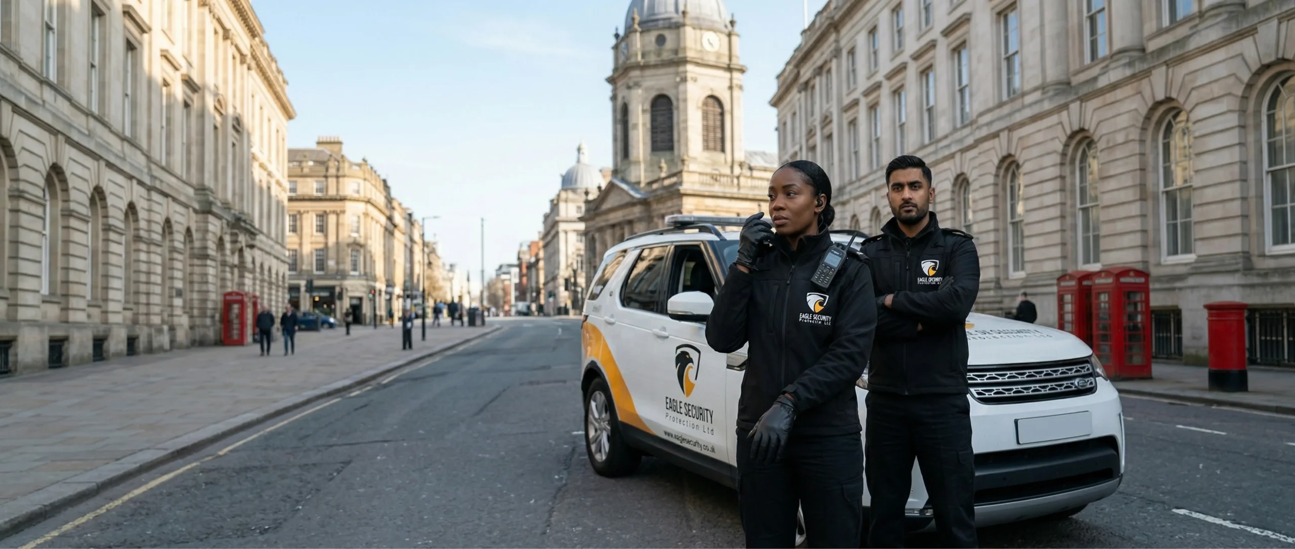 SIA-licensed officers monitoring site