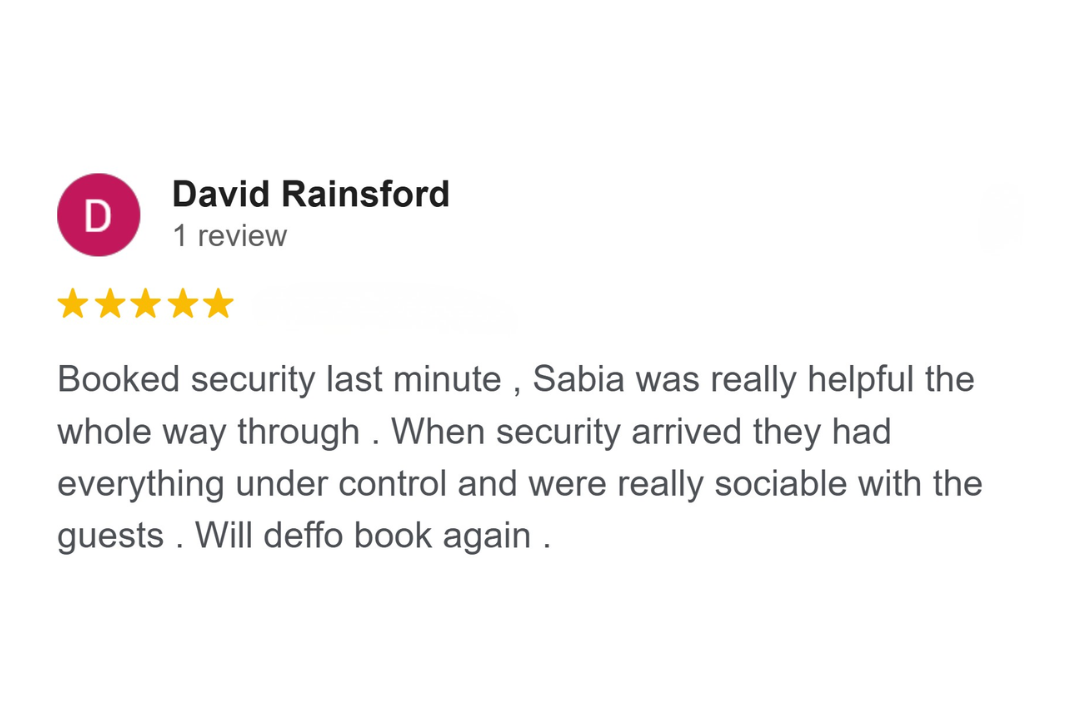 Google Business Profile review for Eagle Security Protection