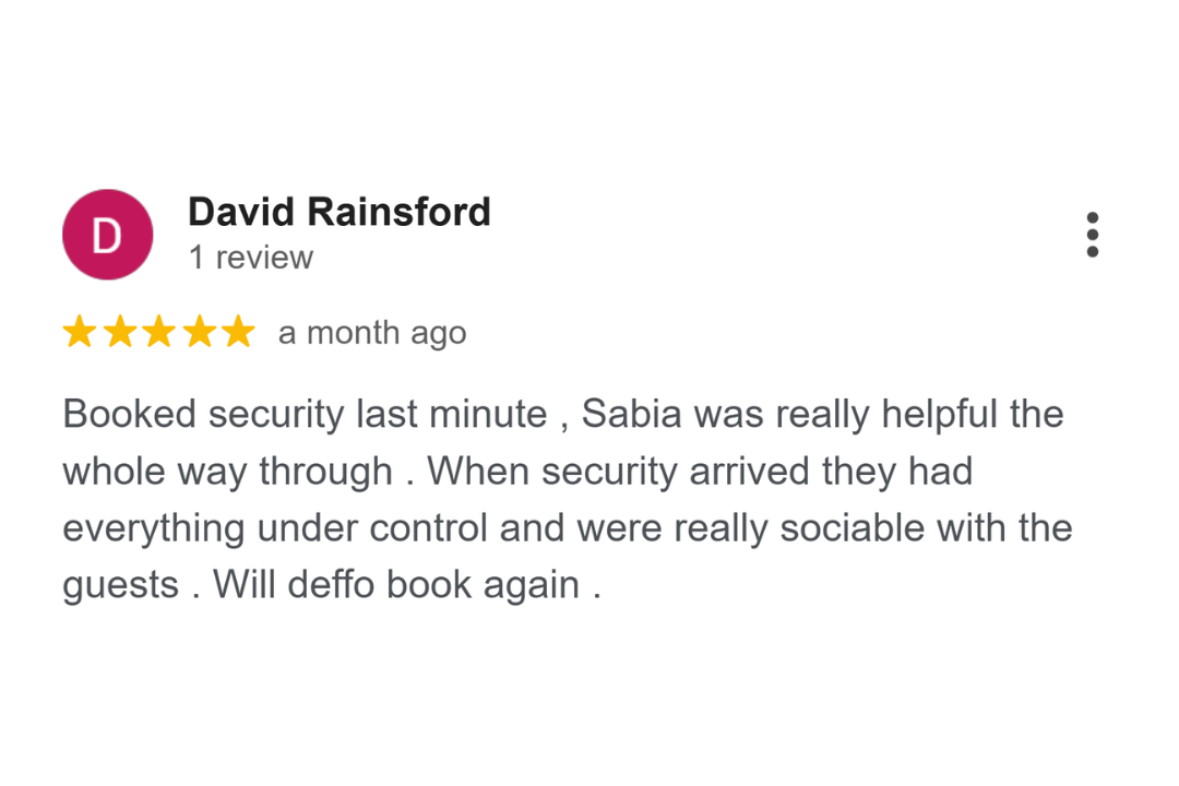 Google Business Profile review for Eagle Security Protection