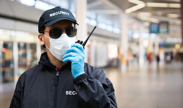 FM security guard with mask